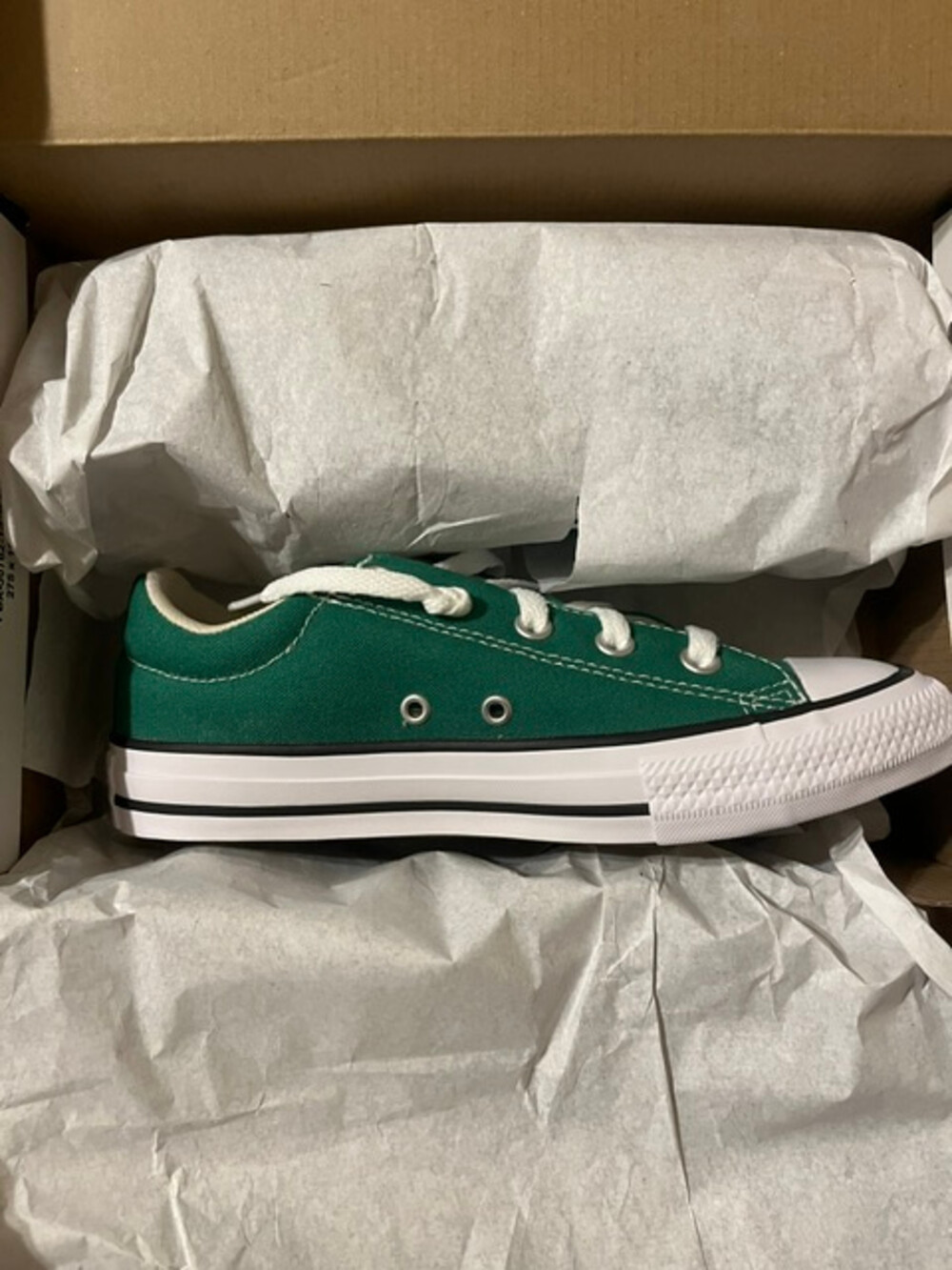 Converse Ctas Street Slip Green Canvas Sneakers Kids Size 4